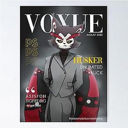 Husk Hazbin Hotel Voxue Magazine Cover Poster