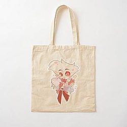 AngelDust Hazbin Hotel Vivziepop Chibi Sticker Cotton Tote Bag