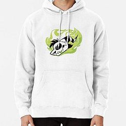 Vivziepop Merch Helluva Boss Flaming Skull Pullover Hoodie