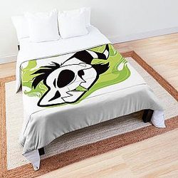 Vivziepop Merch Helluva Boss Flaming Skull Comforter