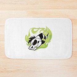 Vivziepop Merch Helluva Boss Flaming Skull Bath Mat
