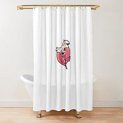 Vivziepop Chibi Angel Dust Shower Curtain