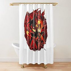 Hazbin Hotel m-erch vivziepop m-erch a-lastor and his Shadow Essential Shower Curtain