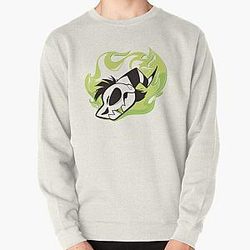 Vivziepop Merch Helluva Boss Flaming Skull Pullover Sweatshirt