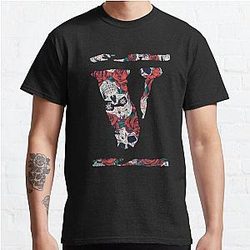Vlone skulls and flowers Classic T-Shirt RB2210 Flagship