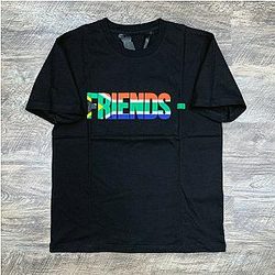 Vlone Shirts - Vlone Friends SOUTH AFRICA Flag Black T-shirt VLC2710