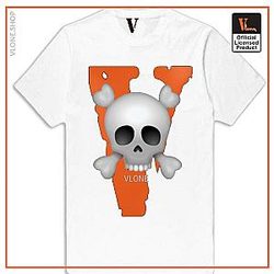 Vlone Shirts - Vlone Big V With Skull T-Shirt VL2409