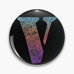 Vlone and floral motifs , cool V Pin