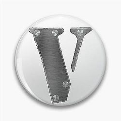 Vlone and silver screw , cool design for V Pin