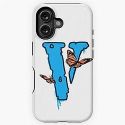 Vlone Navy Blue, Vlone with butterfly, handmade butterfly vlone iPhone Tough Case