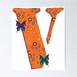 Vlone Angles with Butterflies Poster