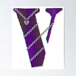 Vlone lock chain , funny design for V Poster