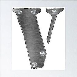 Vlone and silver screw , cool design for V Poster