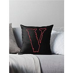 Vlone To live alone and be alone. Logo. Throw Pillow