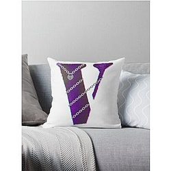 Vlone lock chain , funny design for V Throw Pillow