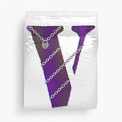 Vlone lock chain , funny design for V Duvet Cover