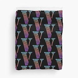 Vlone and floral motifs , cool V Duvet Cover