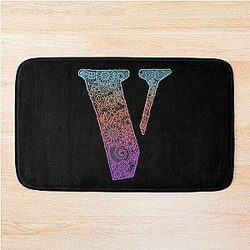 Vlone and floral motifs , cool V Bath Mat