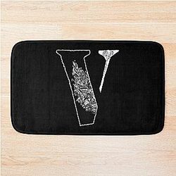 Vlone with floral motifs , cute design for V Bath Mat