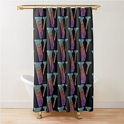 Vlone and floral motifs , cool V Shower Curtain