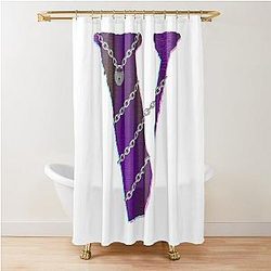 Vlone lock chain , funny design for V Shower Curtain