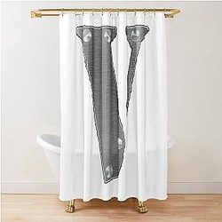 Vlone and silver screw , cool design for V Shower Curtain