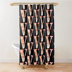 Vlone with beautiful cat , cool design for V Shower Curtain