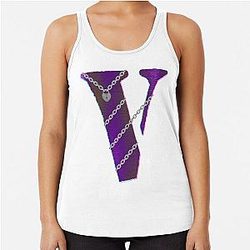 Vlone lock chain , funny design for V Racerback Tank Top