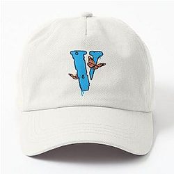 Vlone Navy Blue, Vlone with butterfly, handmade butterfly vlone Dad Hat