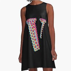 Vlone floral , Best Design for V A-Line Dress