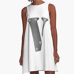 Vlone and silver screw , cool design for V A-Line Dress