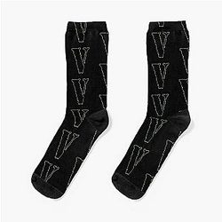Vlone To live alone and be alone. Logo. Socks