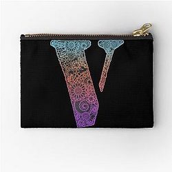 Vlone and floral motifs , cool V Zipper Pouch