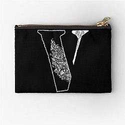 Vlone with floral motifs , cute design for V Zipper Pouch