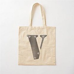 Vlone and silver screw , cool design for V Cotton Tote Bag