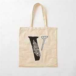 Vlone with floral motifs , cute design for V Cotton Tote Bag