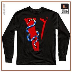 Vlone Long Sleeve Shirts - Vlone red snake 2021 Long Sleeve T-Shirt VL2409