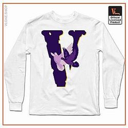 Vlone Long Sleeve Shirts - Vlone Pigeons Long Sleeve T-Shirt VL2409