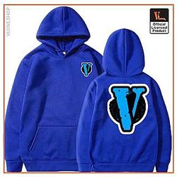 Vlone Hoodies - Vlone World V Printed Hoodie VL2409
