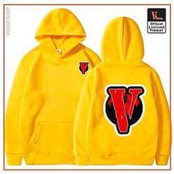 Vlone Hoodies - Vlone Red World Designed Hoodie VL2409