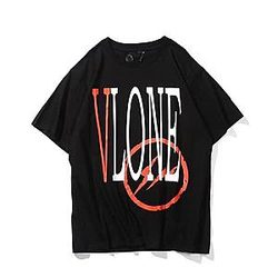 Vlone T-shirts - VLONE Soft Cotton T-shirt Printed Classic Tee