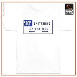 Vlone T-Shirts - Pop Smoke x VLONE Stop Snitching T-Shirt VL2409