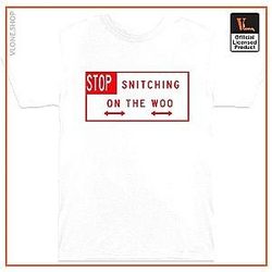 Vlone T-Shirts - VLONE Pop Smoke Stop Snitching T-Shirt VL2409
