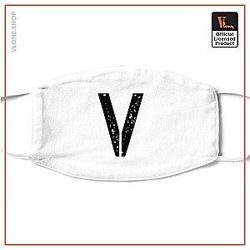 Vlone Face Masks - Vlone Logo Black On White Mask VL2409