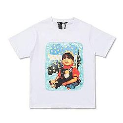 Vlone T-shirts - Adorable Print Vlone Cotton Classic T-shirt Unisex