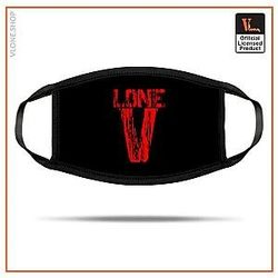 Vlone Face Masks - VLONE Red Printed Face Mask VL2409