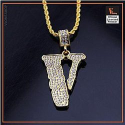 Vlone Necklaces - VLONE Gold Plated Pendant Necklace VL2409