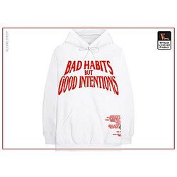Vlone Hoodies - VLONE X NAV Bad Habits But Good Intentions Hoodie VL2409