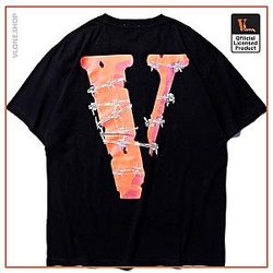 Vlone T-Shirts - VLONE Label Lightning Logo T-Shirt VL2409