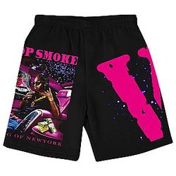 Vlone Shorts - Pop Smoke x Vlone King Of NY Shorts - Black VL2309